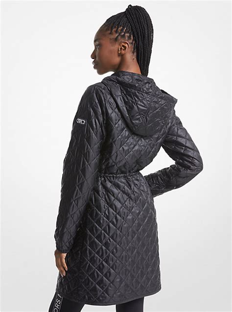 michael kors missy anorak|Quilted Satin Ciré Hooded Anorak .